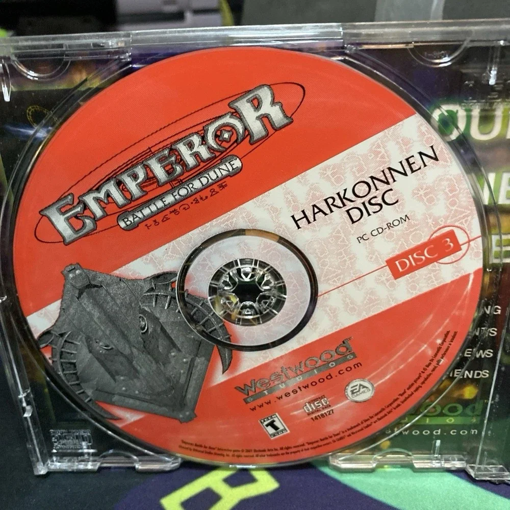 ⭐️⭐️⭐️⭐️⭐️ PC CD-ROM Game - Emperor Battle For Dune - 4 Disc Set *Case Damage*